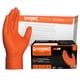 thumbnail image 1 of Guantes desechables GLOVEWORKS HD de nitrilo naranja, caja de 1000 pulgadas, 1 of 7