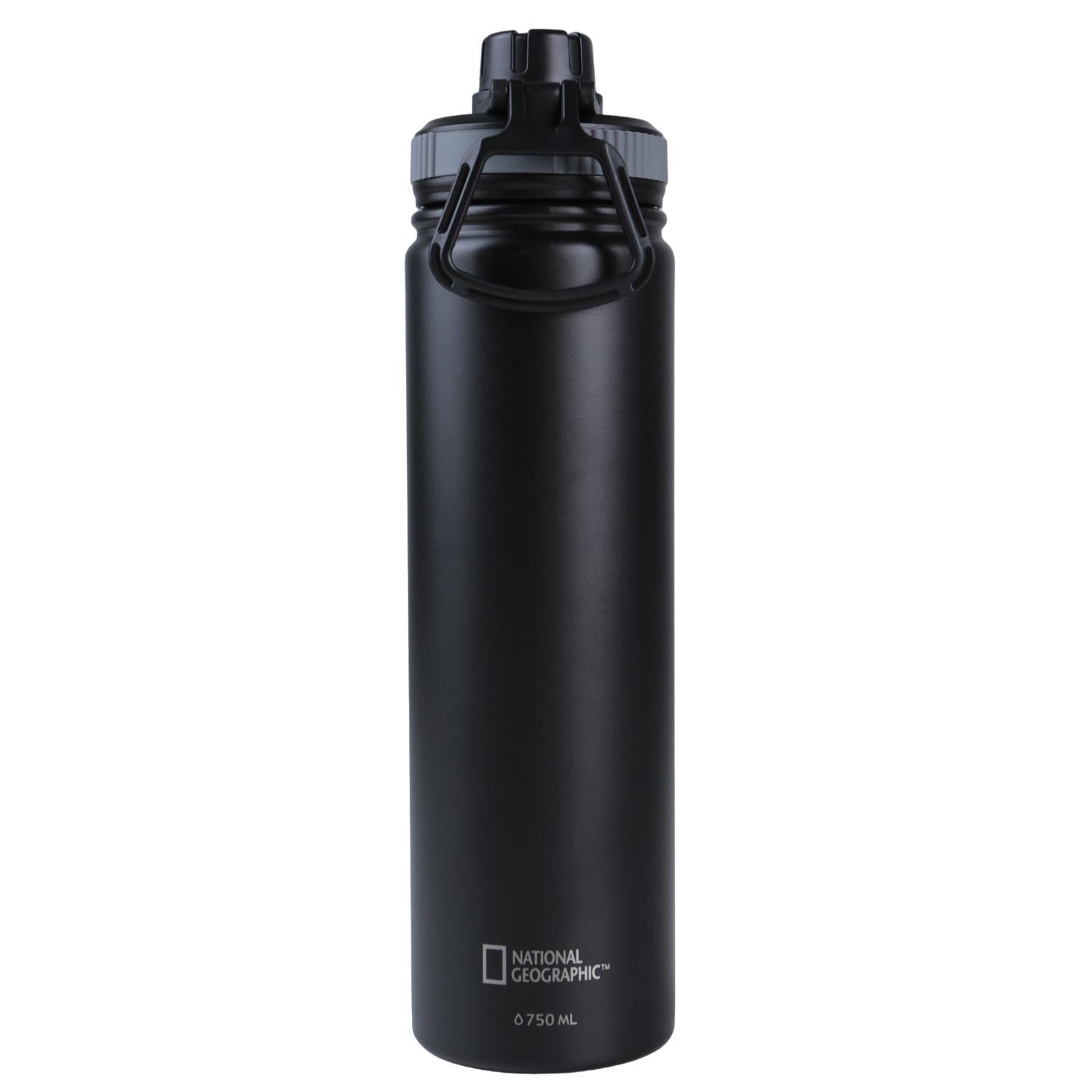 National Geographic - Botella Metálica Térmica Boca Angosta 750ml Negro