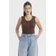 thumbnail image 2 of Polera Mujer Rib Aplicación Botones Café, 2 of 4
