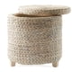 thumbnail image 4 of Otomana de almacenamiento Casafield 17, redonda, encalada, con forma de jacinto, 4 of 7