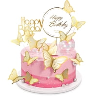 Decoraciones Para Tartas Langpa Butterfly Con Adornos Acrílicos, 22 Unidades