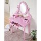 thumbnail image 4 of oniys Madera Moniya Maquillaje Vanidad Mesa y Taberno Conjunto, 4 of 5