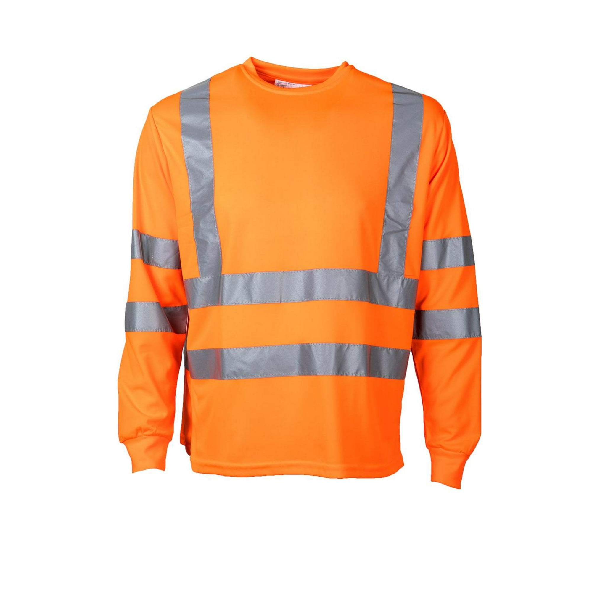 Jayson - Polera Alta Visibilidad Ml Cuello Polo Naranja M