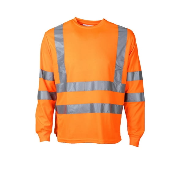 Polera Alta Visibilidad Ml Cuello Polo naranja XXL
