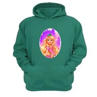Genérico - Polerón Canguro Rapunzel Verde Aguamarina Talla Xs Unisex