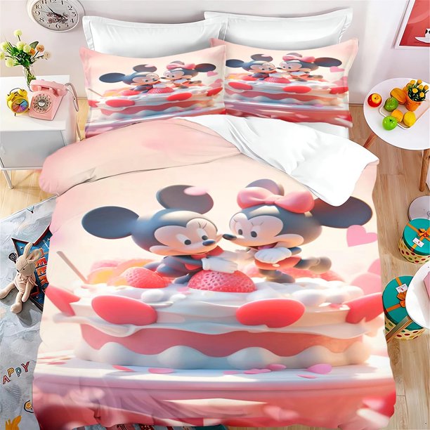 Mickey Minnie Duvet Cover Bedding Sets 3D Print 100% Polyester Sets Boys Girls Bedding Sets Bedroom Decoration Bed Sheets