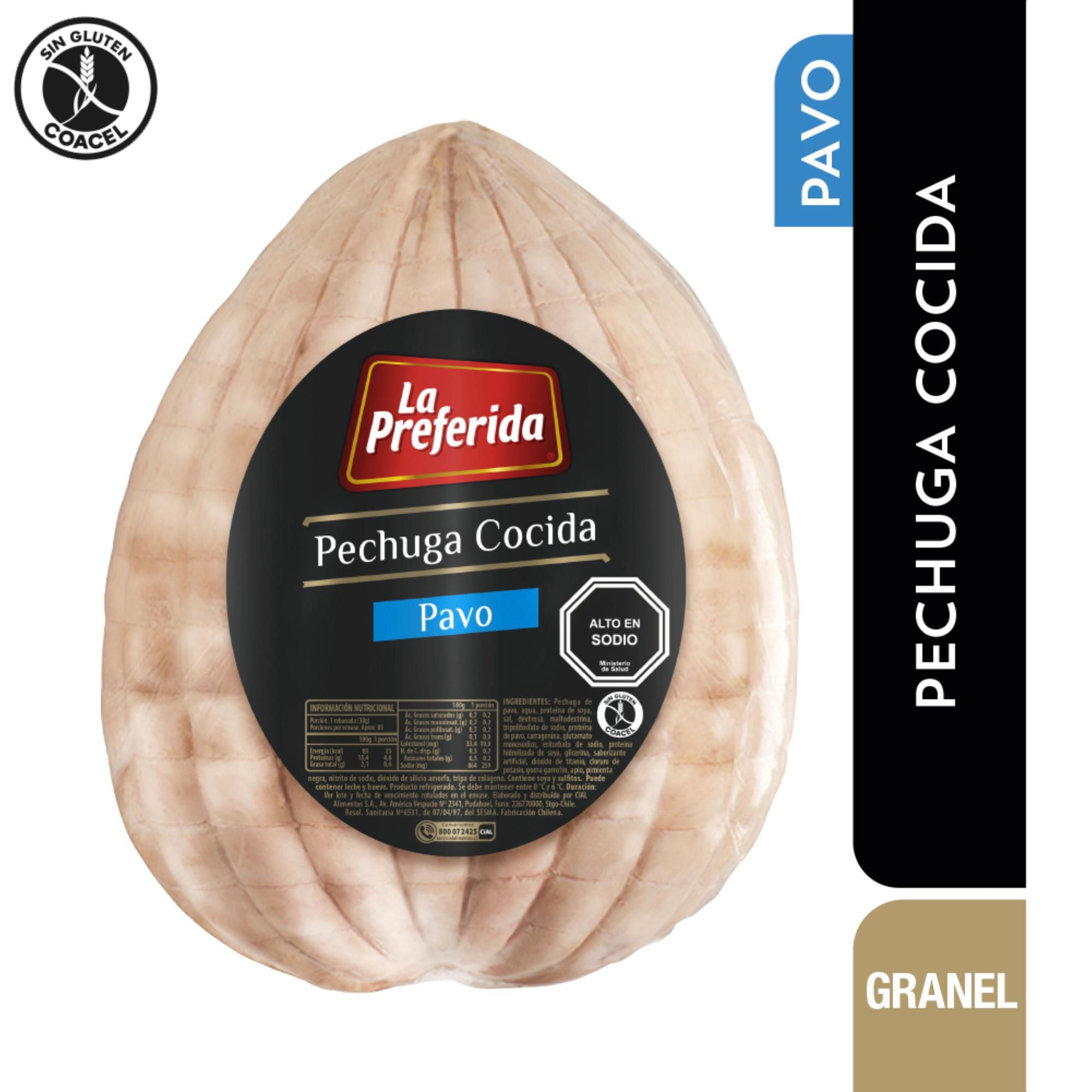 Pechuga Pavo Cocida Granel 250 g La Preferida