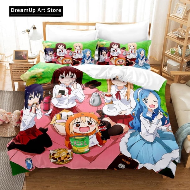 Anime Himouto! Umaru-chan Bedding Set Duvet Cover Bed Set Quilt Cover Boys Adult Home Textile Decor