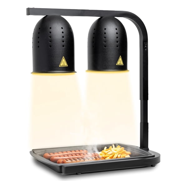 Lámpara térmica para alimentos SYBO DL2112 de calidad comercial, 500 W, negra