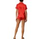 thumbnail image 3 of INSPIRE CHIC Conjunto de Pijama de Satén para Mujer Regreso a Clases Manga Corta con Botones Ropa de Dormir y Conjunto de Pantalones Cortos de Loungewear Sedoso M Rojo, 3 of 6