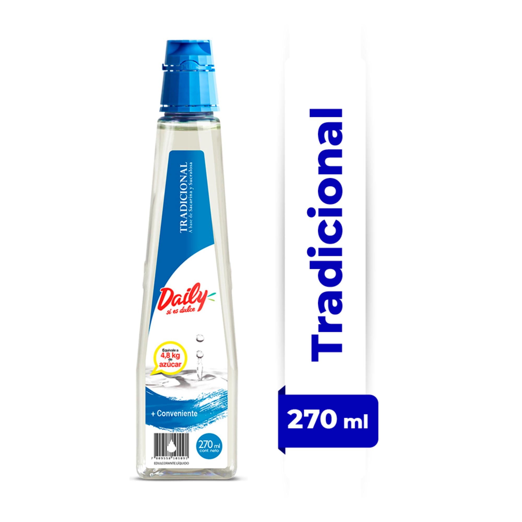 Endulzante Líquido Sacarina Botella 270 ml Daily