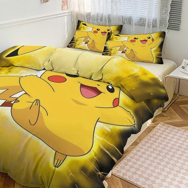 Juego de ropa de cama con estampado Pik_hu, funda nórdica y fundas de almohada de 3 piezas para mujeres, hombres y adolescentes.