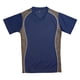 thumbnail image 1 of Jersey Martin Sports con cuello en V, azul marino y panel lateral de granito, para jóvenes, 1 of 1