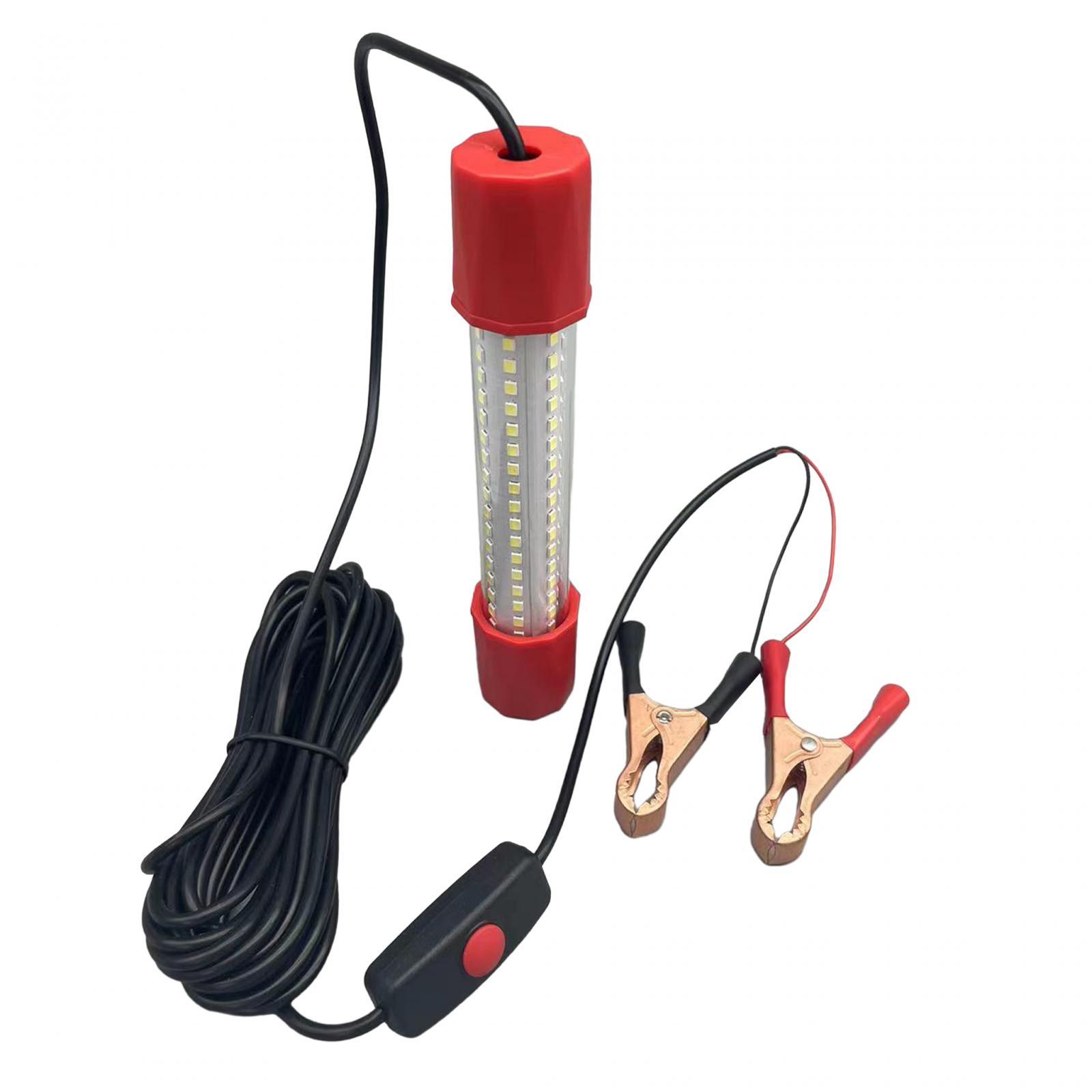 Magideal - Lámpara De Pesca Led Sumergible Con Cable De Alimentación De 5 M, Súper Brillante Y Resistente Al Agua. Luz Blanca
