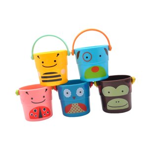 Magideal - 5X Cubo De Ducha Para Baño De Bebé, Juguete Para Bañera Para Niños, Juguetes Acuáticos, Minivasos Para Piscina, Niños Pequeños, Baño Para Recién Nacid