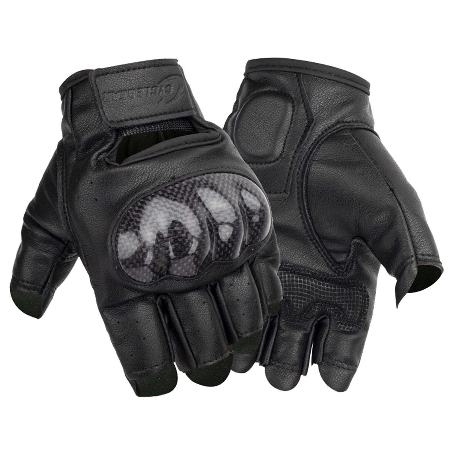 Magideal - Guantes De Motocicleta, Medio Transpirable Con De Fibra De Carbono Cuero Se La La Adaptaciónción A Dirt Bike Moto Entrenamiento M