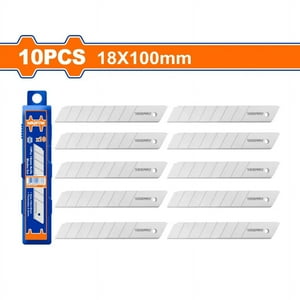 Set Pack 10 Und Repuesto Cuchillo Cartonero Wadfow 18X100 Mm