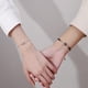 thumbnail image 2 of Pulsera Plata 925 Doble Anillo Love Forever Amor Parejas Par plateado Talla única, 2 of 5