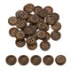 thumbnail image 1 of 50 piezas de botones de madera, 18mm(3/4") 4 agujeros botón redondo de madera para costura, manualidades, ropa, marrón, 1 of 7