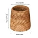 thumbnail image 3 of Handwoven Rattan Pen Holder and Makeup Brush Cup - Adorable and Sturdy Stationery Storage Box for Home, School, and Office, 3 of 4