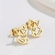thumbnail image 1 of 1pair Cute Origami Cat Stud Earrings For Men, Stainless Steel Kitten Earings, Animal Children Accessories, 1 of 5