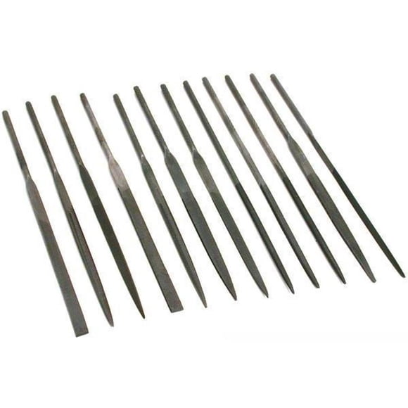 Juego de Mini Limas de Aguja EUROTOOL 12 Piezas 10 cm