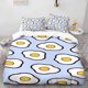 thumbnail image 1 of Cartoon Fried Egg Pattern Bedding Set Soft and Comfortable All-Season Bedspread and Pillowcase Set Ideal for Home and Bedroom Guest Room, 1 of 5