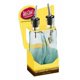 thumbnail image 1 of Juego de rompecabezas de cristal Cruet Set Tablecraft con botellas de vidrio tintado verde de 250 ml, 1 of 2
