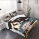 thumbnail image 1 of 3pcs Heartwarming Illustration Duvet Cover Set - Bedding Set Suitable for Christmas, 1 of 1