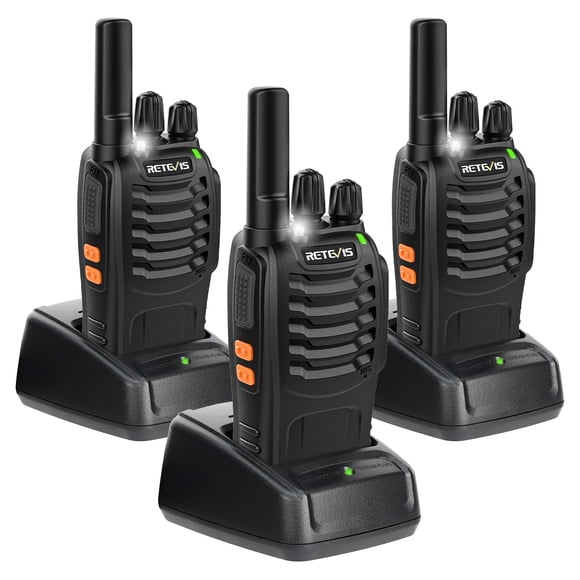 Radios recargables de 2 vías Walkie Talkies Retevis H-777 (paquete de 3)