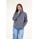 thumbnail image 1 of Poleron Sherpa Hot Print Medio Cierre Azul Mujer, 1 of 3