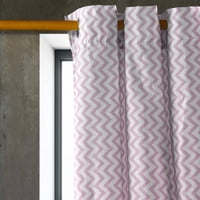 Masel - Cortina Lona Española 140X225 Zigzag Rosado