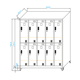 thumbnail image 3 of Locker 5 Cuerpos 10 Casilleros 180x150x45cm, 3 of 3