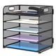 thumbnail image 1 of Organizador de escritorio SUPEASY de 5 niveles con asa, papel de malla o archivo, 1 of 8
