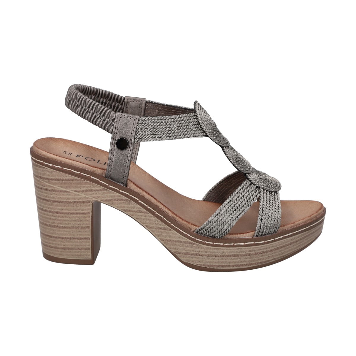 Sandalia Mujer Plata Camila Police