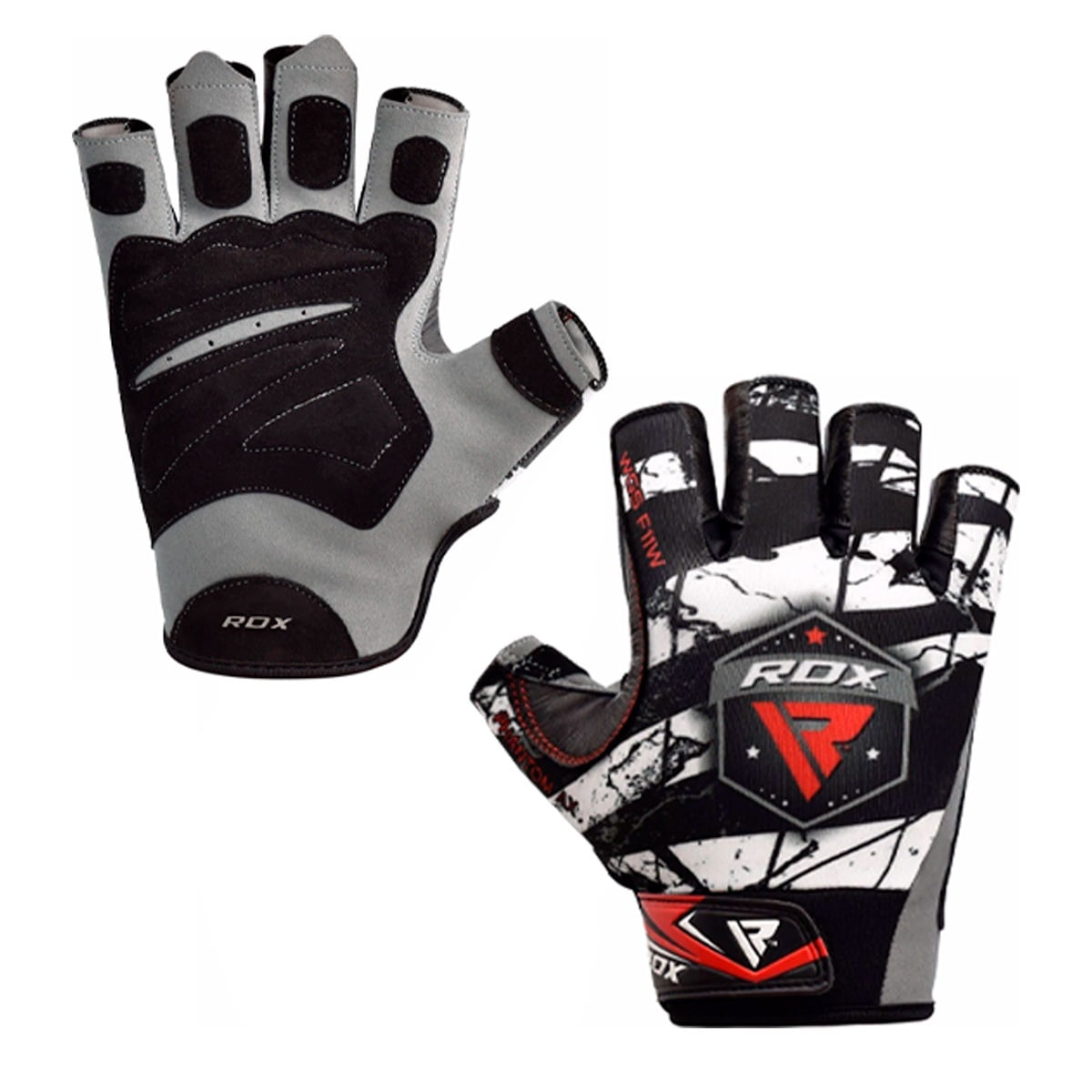 Guantes Rdx De Pesas Subli White F11 Wgs-f11w Talla S