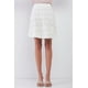 thumbnail image 1 of Minifalda Acampanada de Talle Alto con Rayas Snow-whine, con Tiras de Malla Transparente y Cortes., 1 of 5