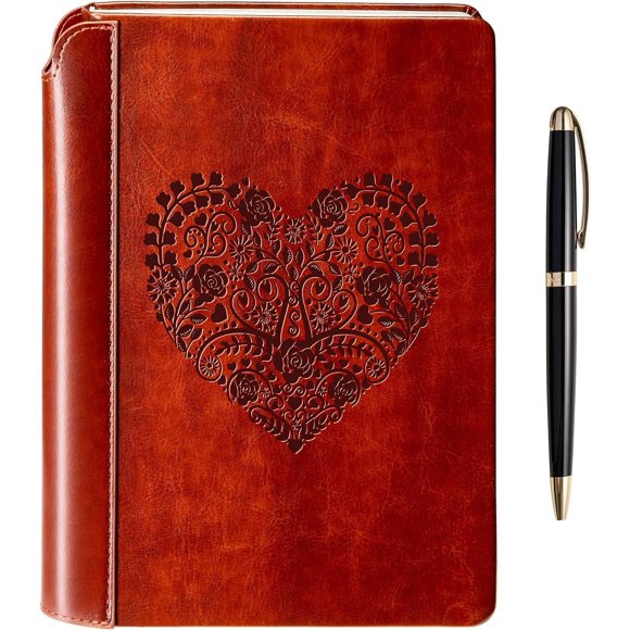 Diario SETTINI® con forma de corazón, 192 páginas, bolígrafo y caja de regalo