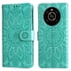 thumbnail image 3 of Funda tipo cartera FOXDOCK para Honor Magic 4 Lite 4G/5G , diseño girasol en relieve, cuero PU, cierre magnético, soporte y tarjetero, 3 of 5