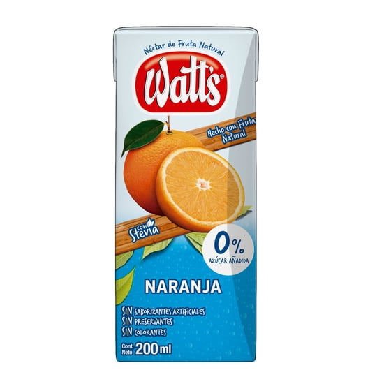 Nectar Tetra Pack Naranja Light 0.2 L Watts