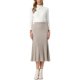 thumbnail image 2 of INSPIRE CHIC Falda Maxi de Punto para Mujer con Cintura Alta Elástica, Falda Plisada Suave a Rayas Casual S Camel, 2 of 6