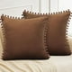 thumbnail image 1 of 2 Fundas De Almohada Cuadradas De Terciopelo Blando, Fundas De Almohada Decorativas De 40 X 40 Cm, Con Bolas De Terciopelo, Para Sofás De Decoración Familiar, Reposabrazos, Etc., 1 of 5