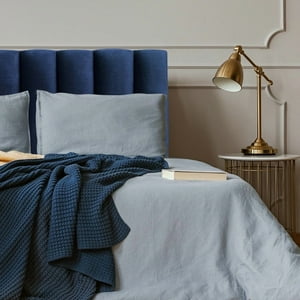 Kerabaalshop - Respaldo Tubular Al Piso Felpa Azul Marino King