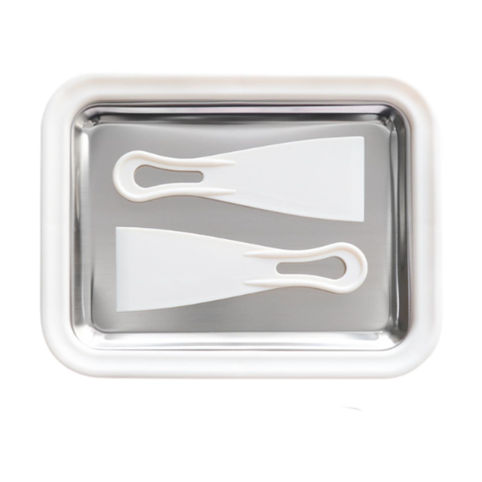 Magideal - Máquina De La Máquina De Hielo Máquina De Yogurt Diy Sommer Prácticamente Con 2 Espátulas -Ice -Cold Tufters Para Helado De Crema Enrollada Casera Blanco