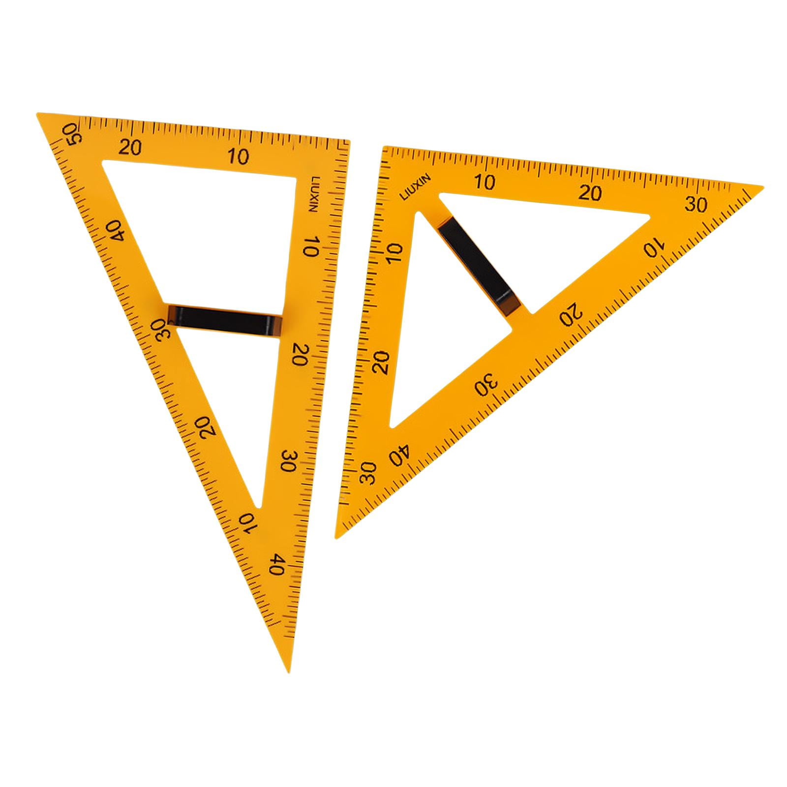 Bothyi - Regla Triangular Grande De 2 Piezas, Herramienta De Medición Para Pizarra Blanca De Aula