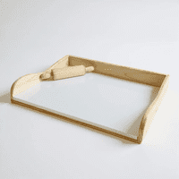 Genérico - Tabla De Amasar Madera Con Uslero Geométrico