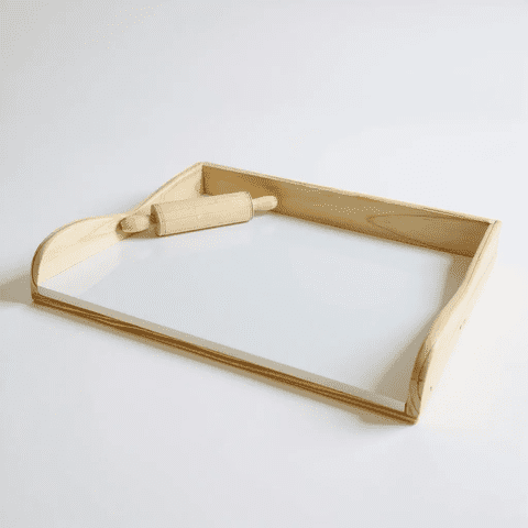 Genérico - Tabla De Amasar Madera Con Uslero Geométrico