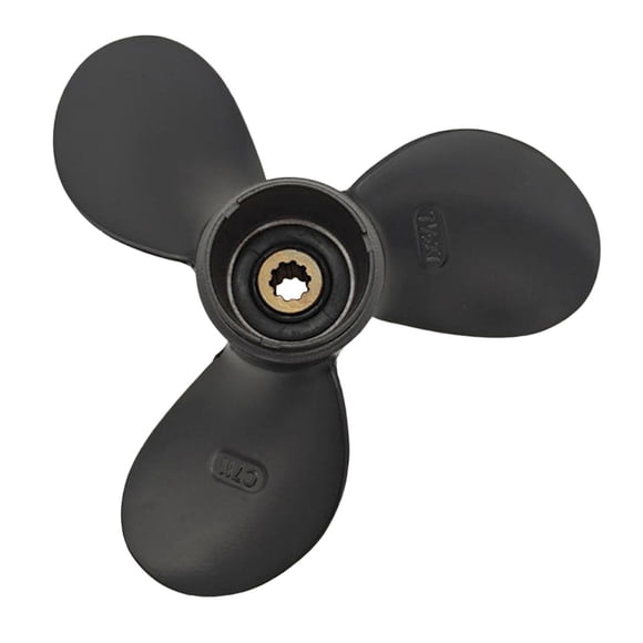 Hélice marina 7 1/2x7 58111-98651-019 El plástico reemplaza los accesorios duraderos de color negro Fácil de instalar para Motor fueraborda 4-6HP