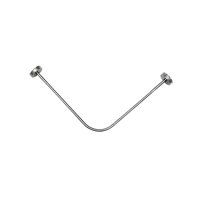 Magideal - Barra De Ducha Curva Extensible Percha De Ropa Barra Telescópica Percha De Ropa Barra De Armario Baño Barra De Ducha Curva Para Guardarropa Baño Hogar 110Cm-140Cm