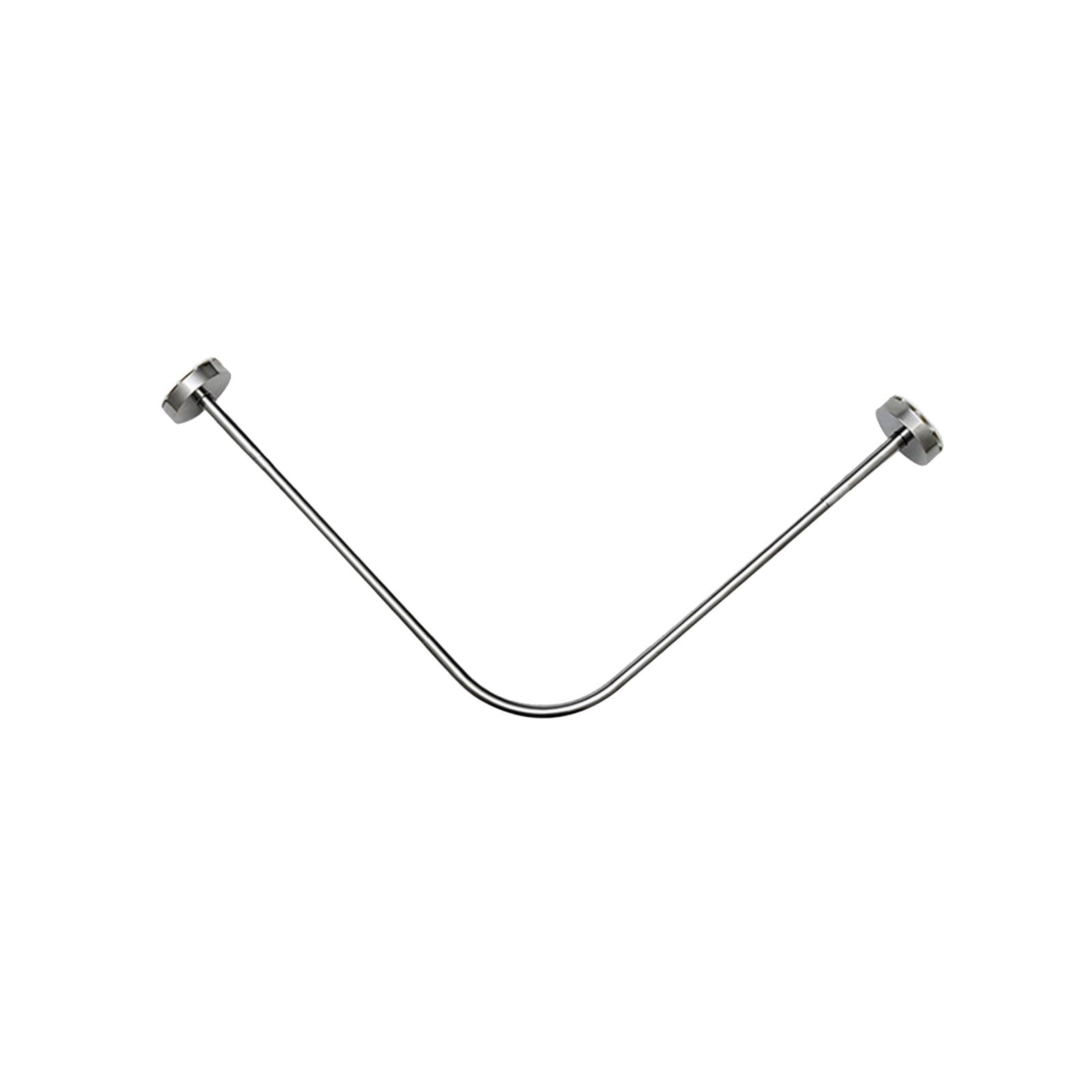 Magideal - Barra De Ducha Curva Extensible Percha De Ropa Barra Telescópica Percha De Ropa Barra De Armario Baño Barra De Ducha Curva Para Guardarropa Baño Hogar 110cm-140cm